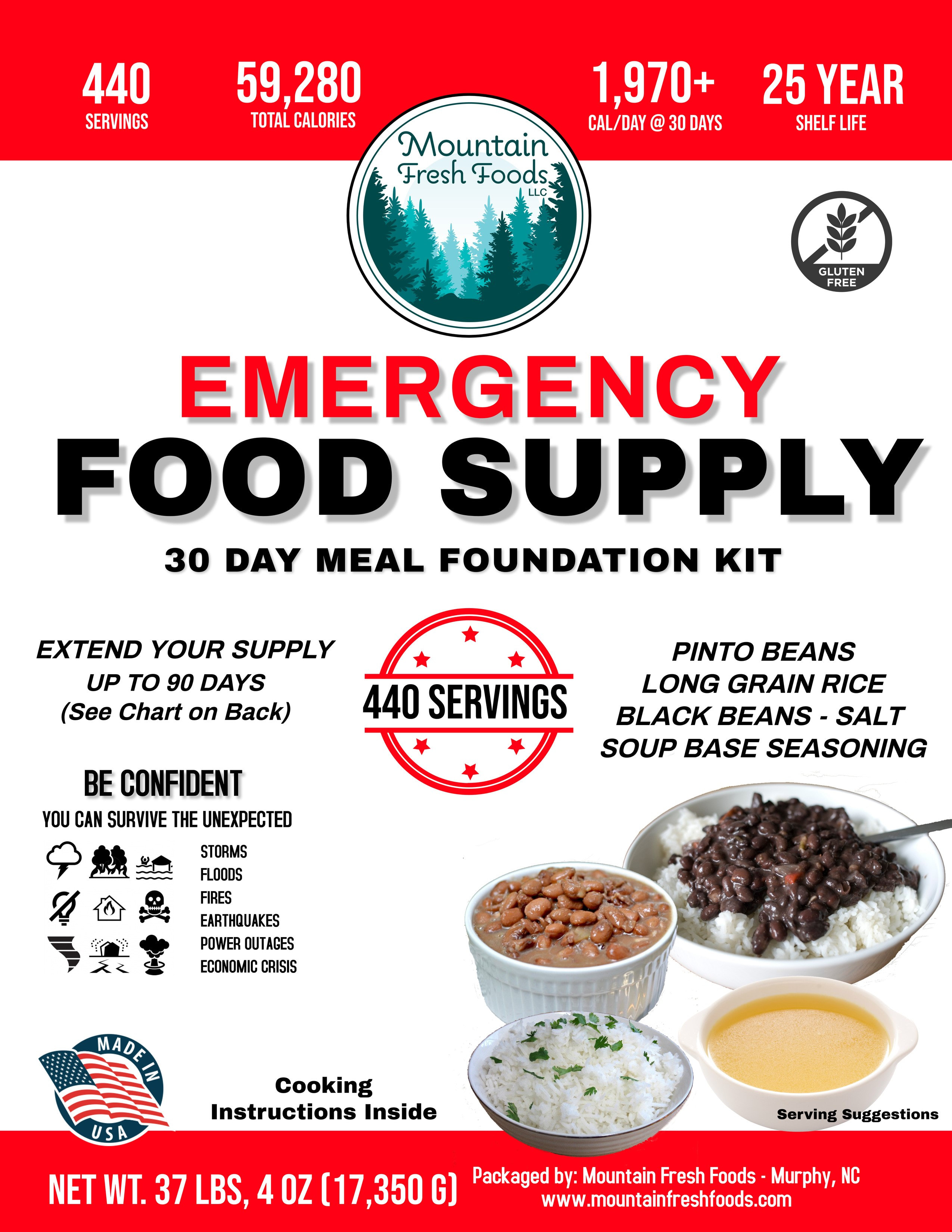 30-Day Emergency Food Supply Kit